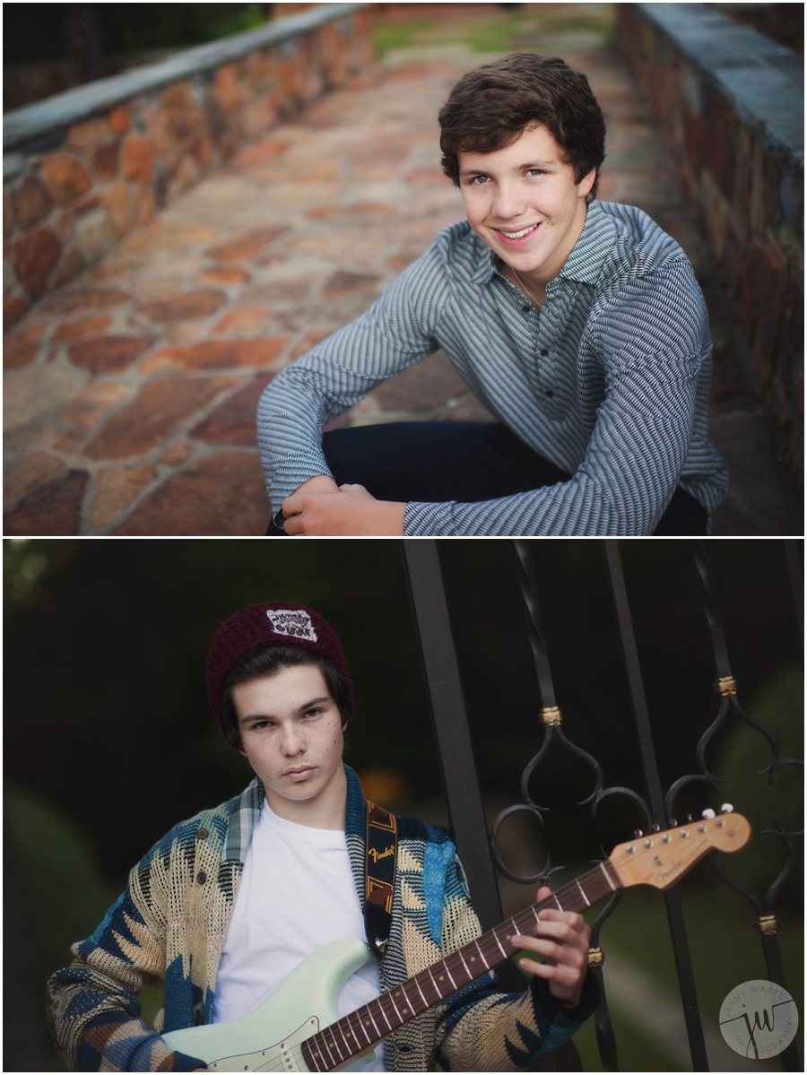 High School senior and younger brother who plays guitar